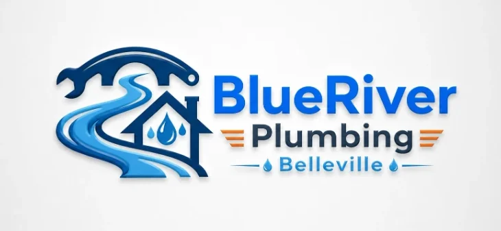 the Blue River plumbing Belleville logo