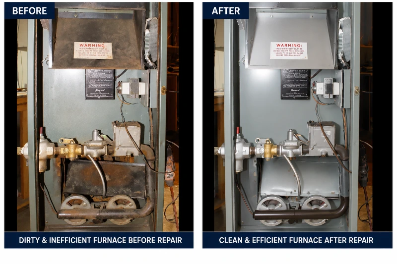 Furnace repair after and before 